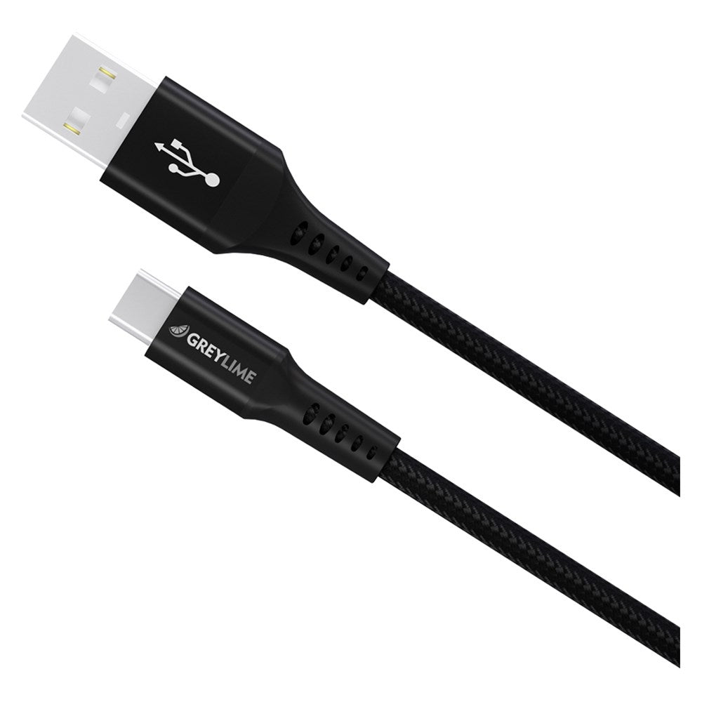 C21AC05M04 Greylime Braided USB A To USB C Cable Black 50 Cm 1.65 Ft 2025 2
