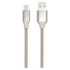 Braided USB-A to USB-C Cable Beige 1 m