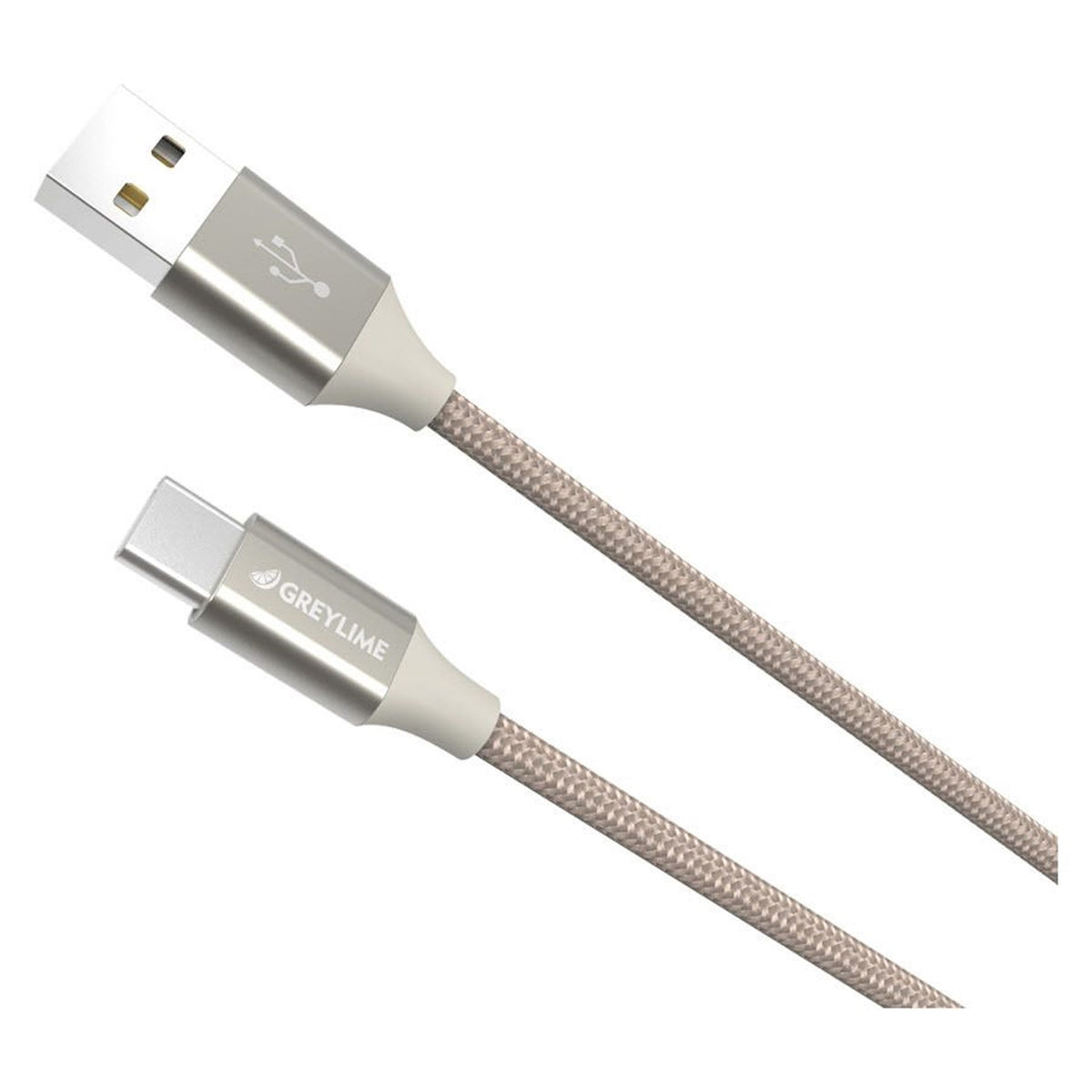 Braided USB-A til USB-C Kabel Beige 1 - GreyLime