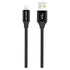 Braided USB-A to MFi Lightning Cable Black 1 m
