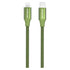 Flätad USB-C till MFi Lightning-kabel Grön 1 m